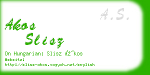 akos slisz business card